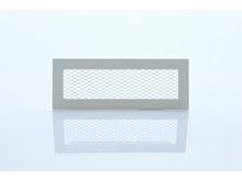 Ventilationsrist med net til montering i murværk eller plade, hvid (268 x 100 mm)