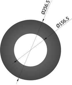Rosette Ø: 150 mm til loft flad<br /><h6>lysgrå</h6>