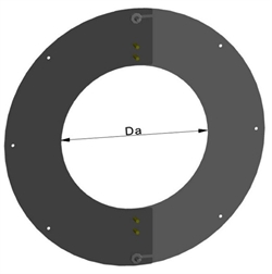 Loftkrave 2-delt Ø: 80 mm ∡10°-35° sort