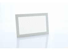 Ventilationsrist med net til montering i murværk eller plade, hvid (268 x 170 mm)