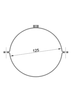 Termatech 12-520 rørholder sæt Ø: 120 mm sort
