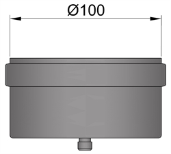 Sodpotte Ø: 100 mm<br /><h6>m/stålprop, sort</h6>