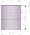 Murbøsning enkelt u/vulst Ø: 150 mm(i)  Ø: 162 mm(u) L: 300 mm